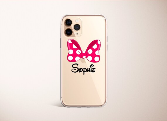 Personalised Bow Iphone Case Disney Inspired Iphone 12 Case Etsy