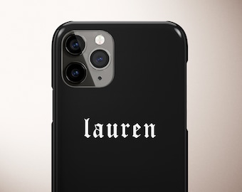 Name iPhone Case Tough iPhone Case Gothic Monogram iPhone 13 Pro Max Case iPhone 12 Pro X XR XS Max Case iPhone 11 7 8 Plus Case