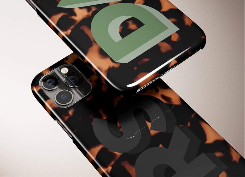 Personalised Large Initial iPhone Case iPhone 12 Case Custom iPhone 12 Pro Case iPhone 11 Case iPhone XS 8 7 Plus XR Pixel image 3