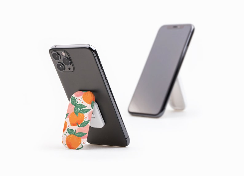 Pretty Pastel Summer Fruit Phone Stand Stick on Phone Grip Socket Universal Phone Ring Holder Peaches Finger Holder