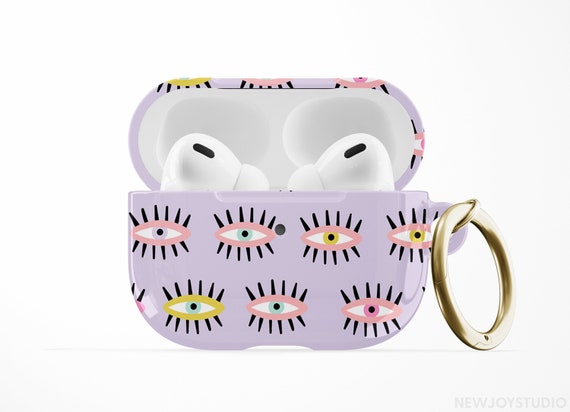 Colorful Eyes Apple Air Pods Case, Evil Eye Protection Hard Plastic AirPod  Pro Case With Carabiner Keychain 
