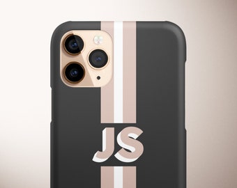 Stripe Initial iPhone Case Personalised Monogram iPhone 12 Case iPhone 12 Pro Max Case iPhone 11 Case 7 8 Plus XS Max XR Case