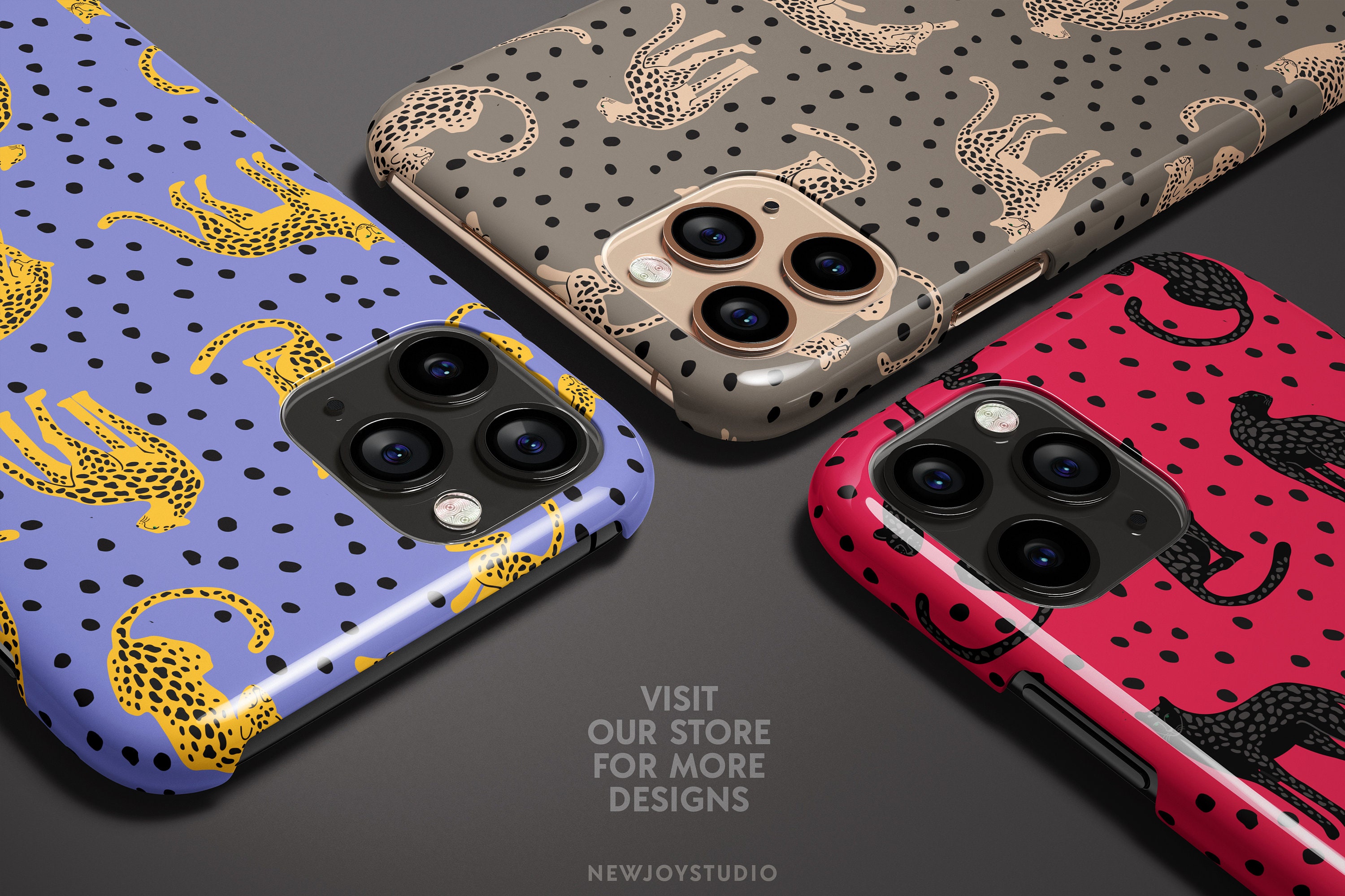 Cheetah Phone Case, Green Leopard Pattern iPhone Case, Trending Animal ...