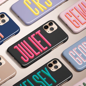 Monogram iPhone Case Personalized Large Initial iPhone 13 Case Custom Name iPhone 12 Pro Case iPhone 11 XS 8 7 Plus XR  Case