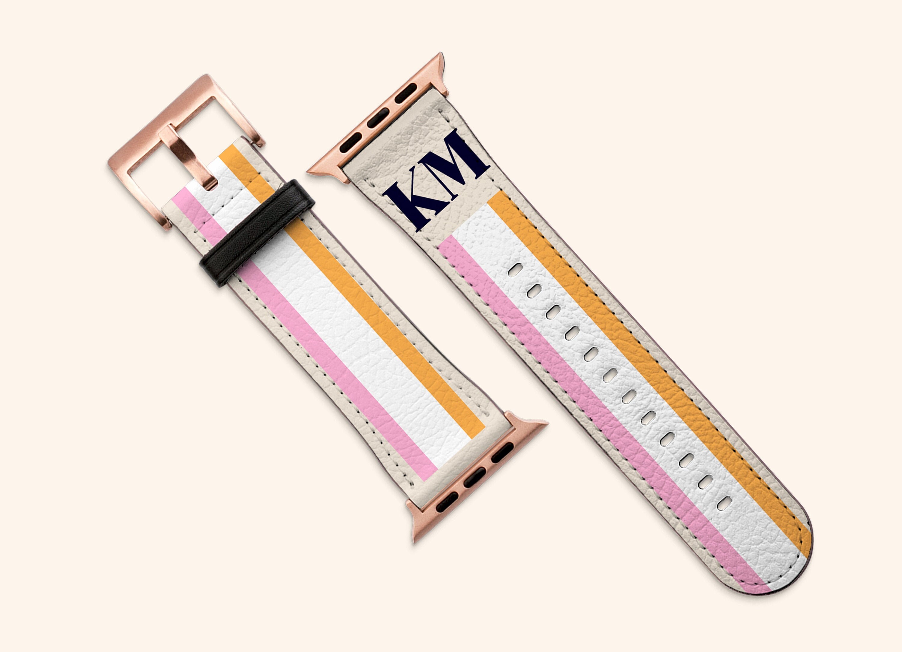 LV Monogram Vegan Leather Apple Watch Bands