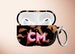 Monogram Tortoise Pattern Air Pods Case, Personalised Cute Initial Hard Plastic Protective Apple Airpods Pro Case with Carabiner Keychain 