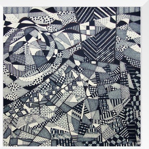 Geometric Landscape Illustration Colorful Abstract Landscape Etsy