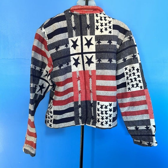 New Identity Red,White,Blue Tapestry Jacket Size … - image 2