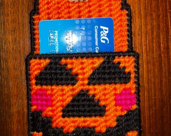 Halloween Gift Card Holder Handmade -Jack O' Lantern Theme - Festive Gift Card Sleeve