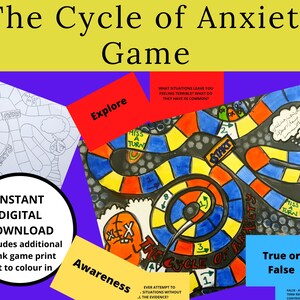 The Cycle of Anxiety Game, Therapy Game, Anxiety, Psychoeducation, School Counsellor, Self awareness, Counselling and Psychology