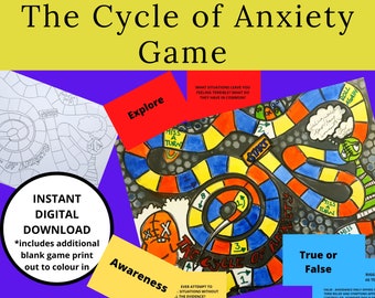 The Cycle of Anxiety Game, Therapy Game, Anxiety, Psychoeducation, School Counsellor, Self awareness, Counselling and Psychology