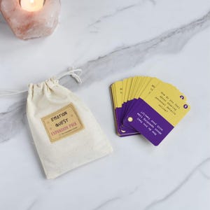 Mazzo di carte domanda dell'espansione Emotion Quest