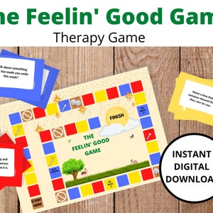 The Feelin&#39; Good Therapy Game, Therapy Game, School Counsellor, Self Esteem, Positive Psychology, Counselling Resources, Play Therapy