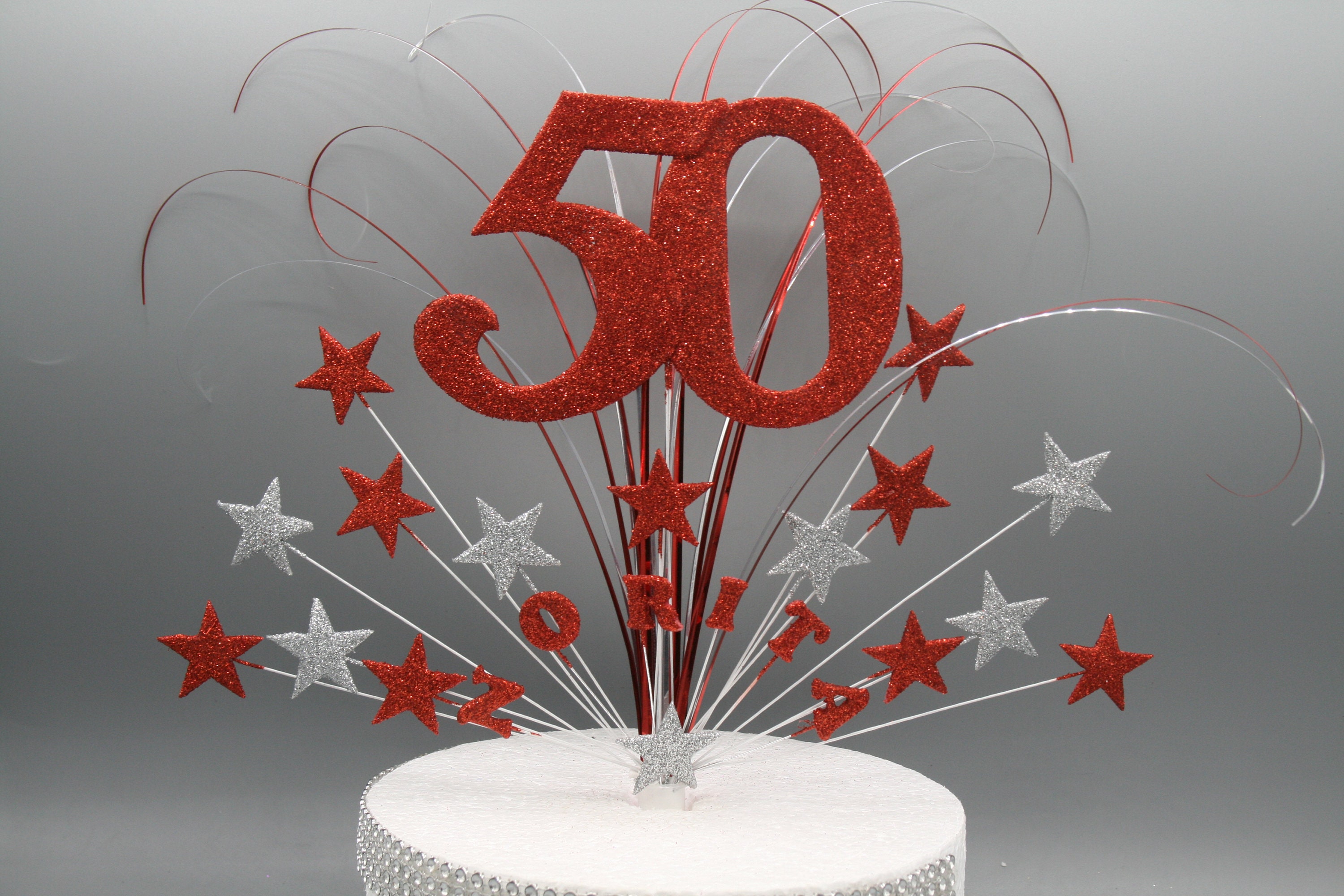 Cake Topper Spray Cake Decoration Fireworks Birthday 16th 18th Etsy UK