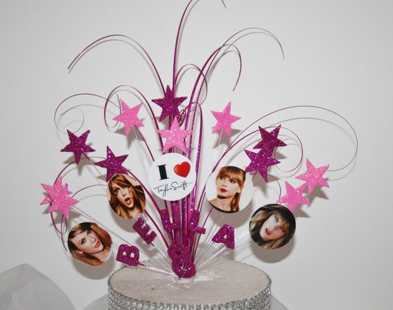 Taylor Swift Glittered Cake Topper Spray Cake Decoration Etsy