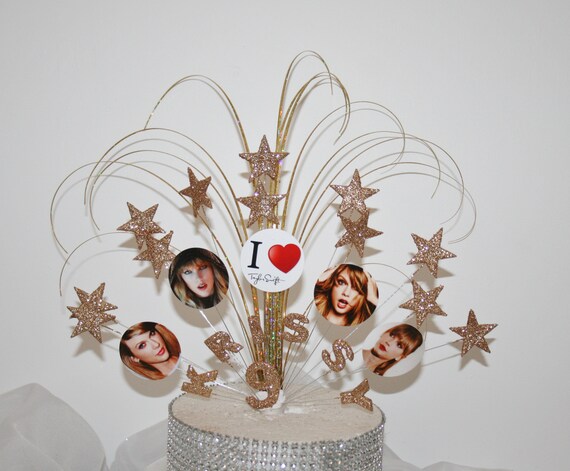 Taylor Swift Glittered Cake Topper Spray Cake Decoration Etsy