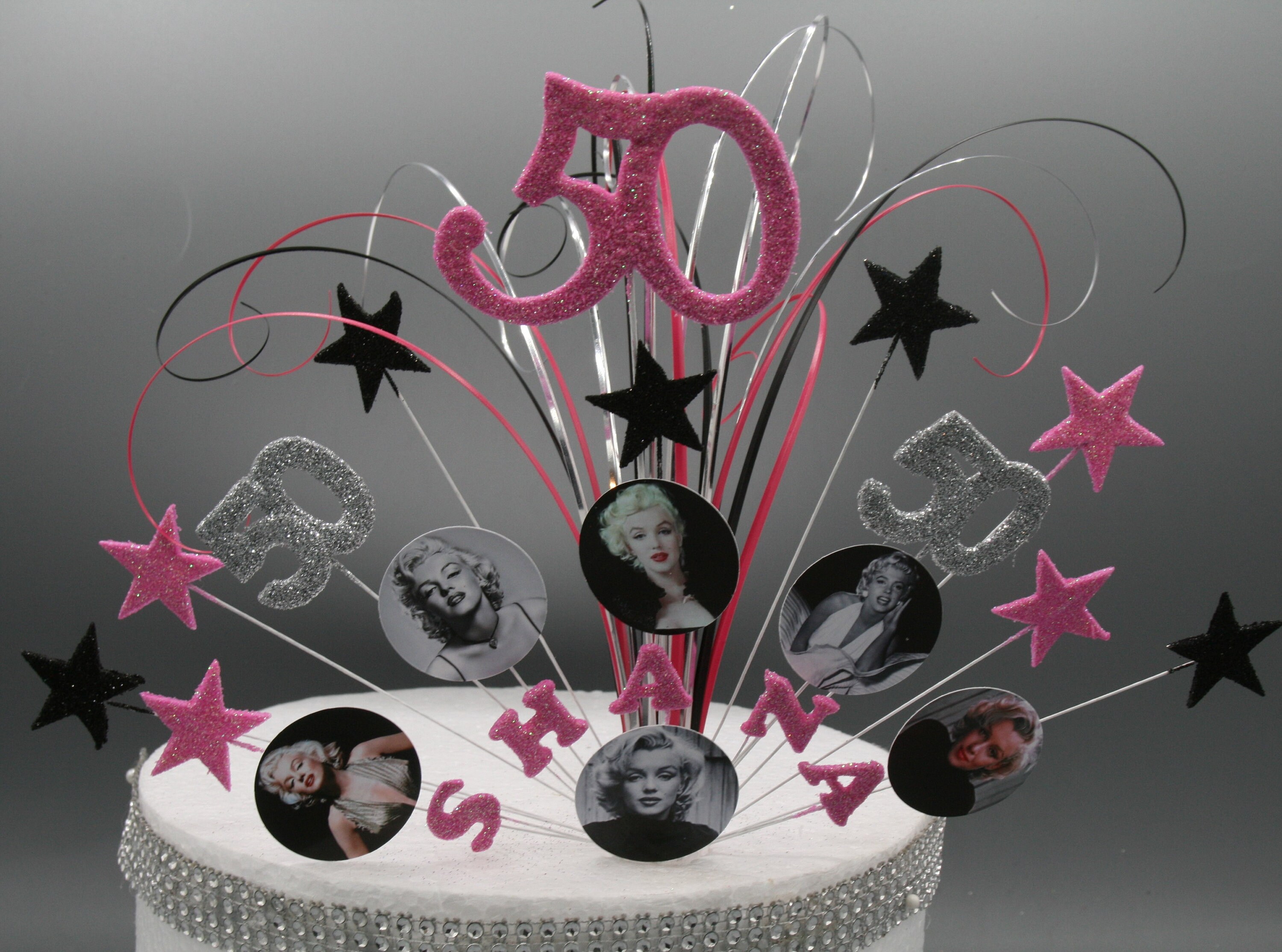 Marilyn Monroe Cake Topper Spray Cake Decoration Birthday Cake Etsy