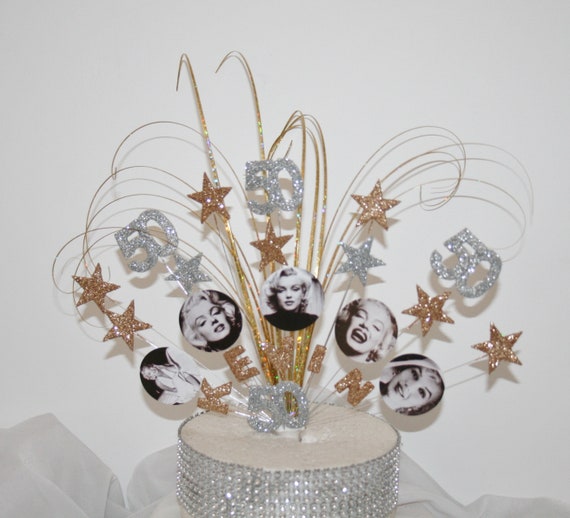 Marilyn Monroe Glittered Cake Topper Spray Cake Decoration Etsy