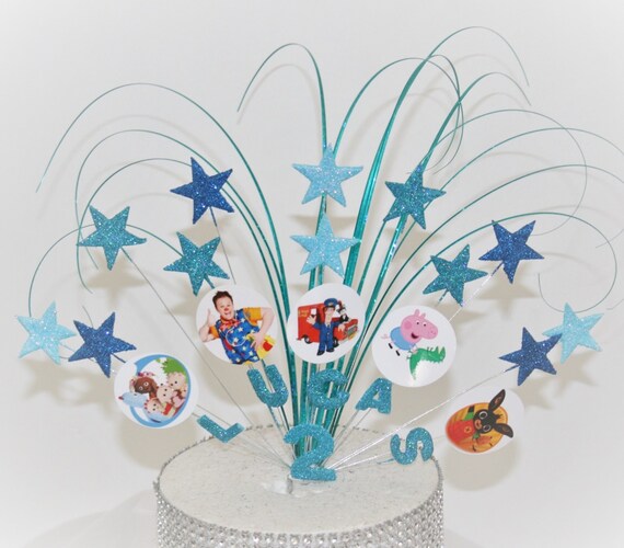 CBEEBIES In The Night Garden Topper Spray Stars on Wires Explosion Cake