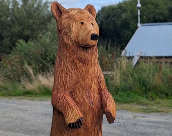 Chainsaw Carving of a Standing Bear - Various Heights Available