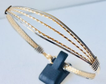 5 strand 14K Gold-Filled & Sterling Silver Expanded Bracelet