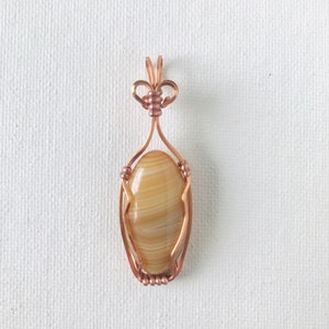 Yellow Onyx Pendant in Copper