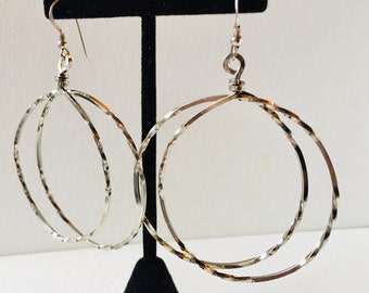 Large Sterling Silver Hoop Earrings