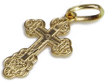 Orthodox Gold Cross Etsy