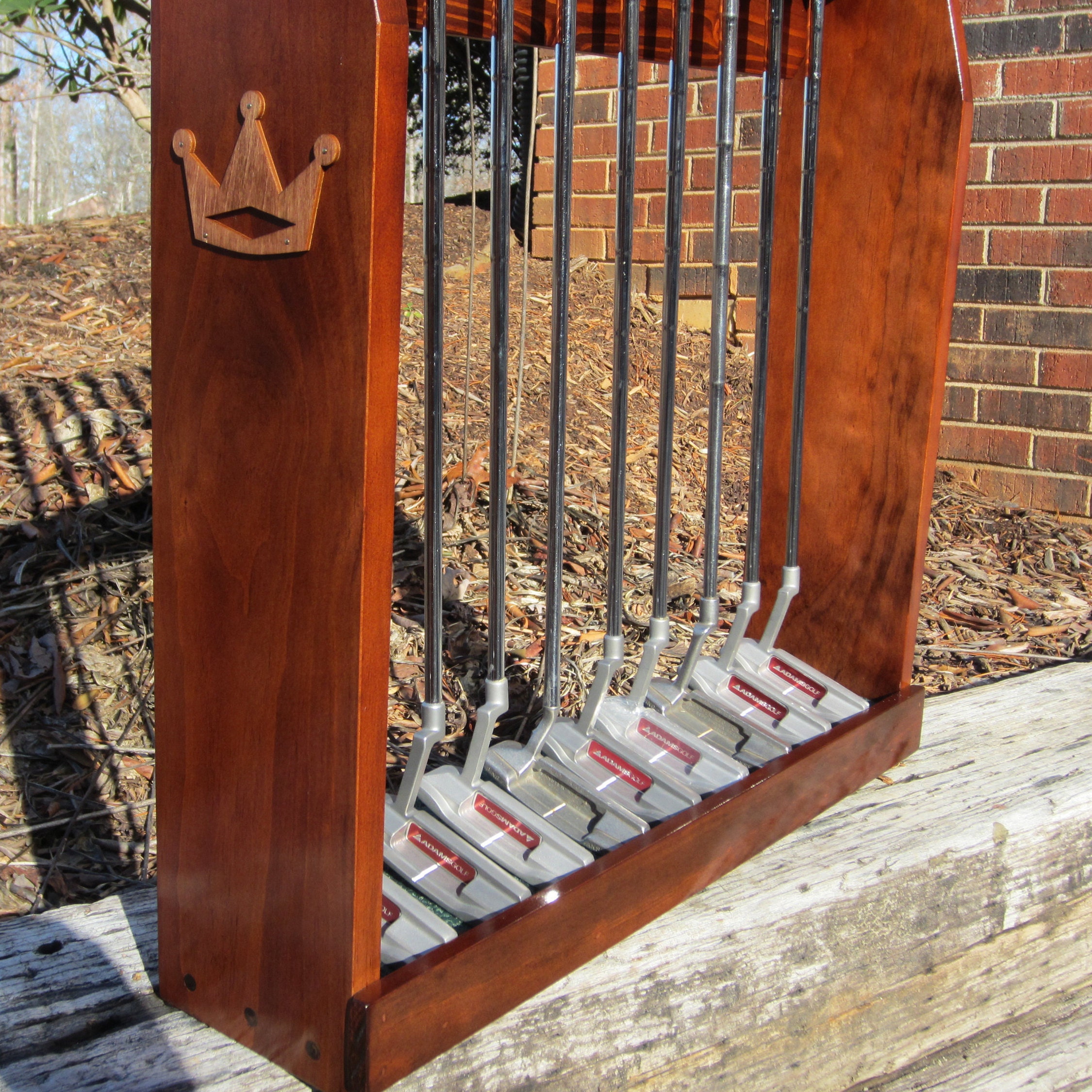 Wood Floor or Wall Rack Golf Clubs Display Irons Putters for - Etsy