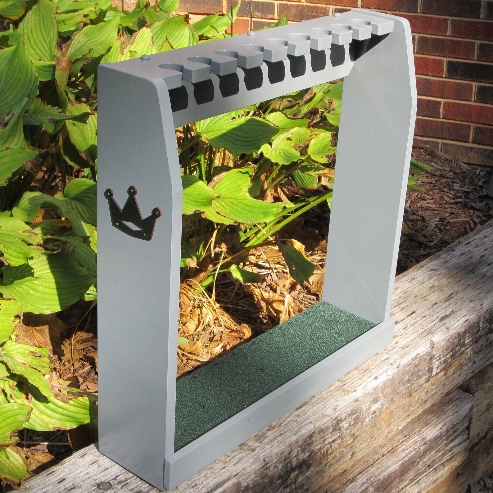 Gray Golf Club Display Rack Case Wood Wall / Floor for 9 Etsy