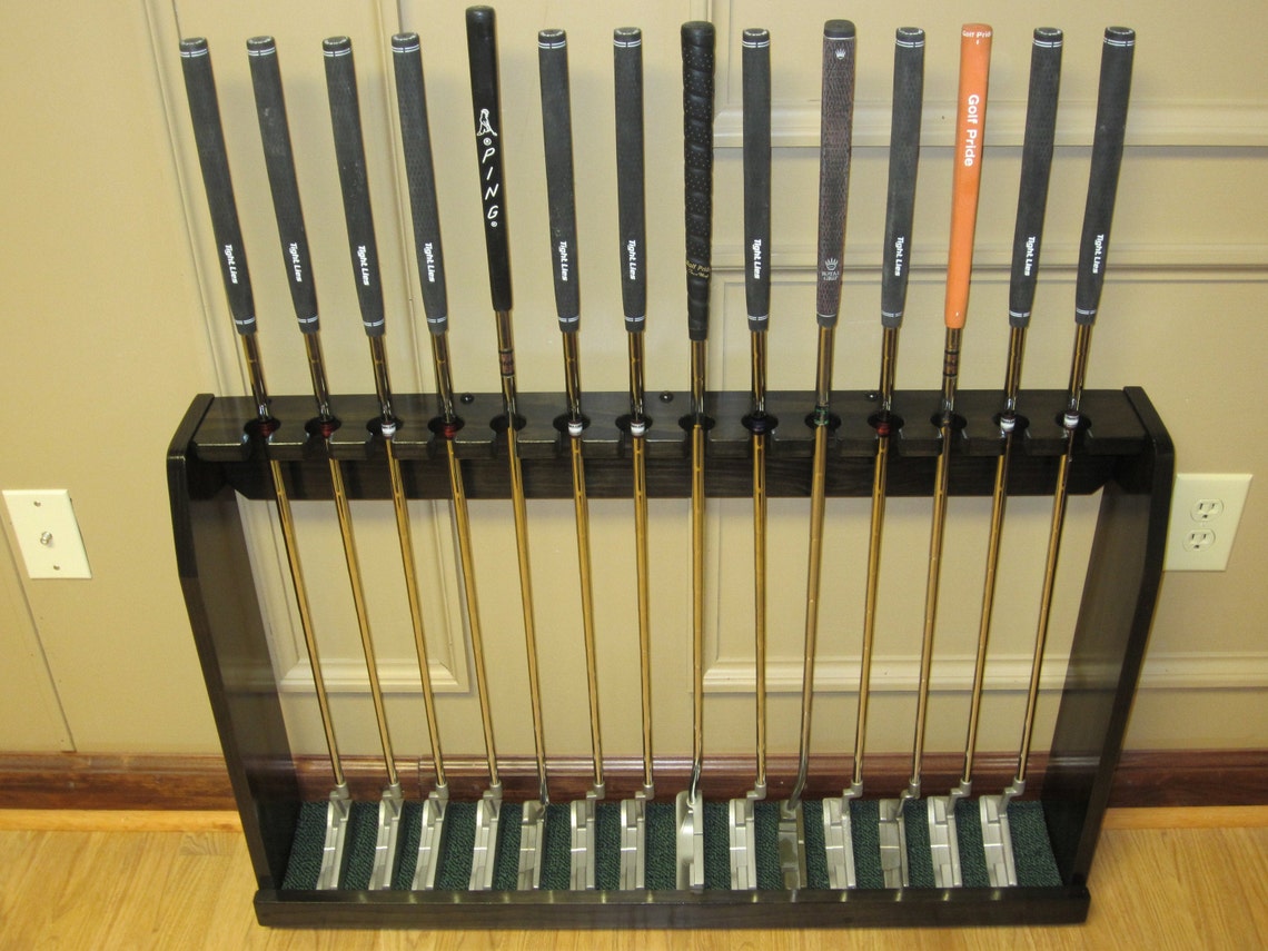 Wood Display Rack Case Floor for 14 Golf Clubs Scotty Cameron Etsy