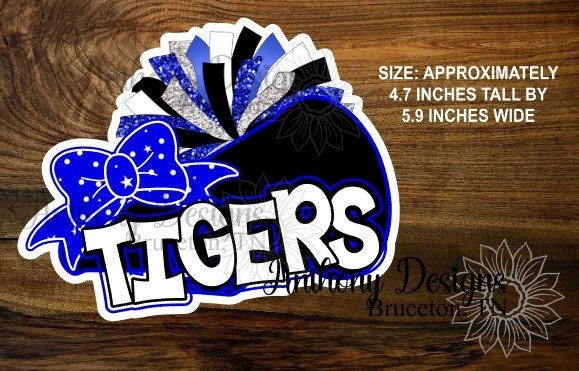 Personalized cheerleading vinyl stickers
