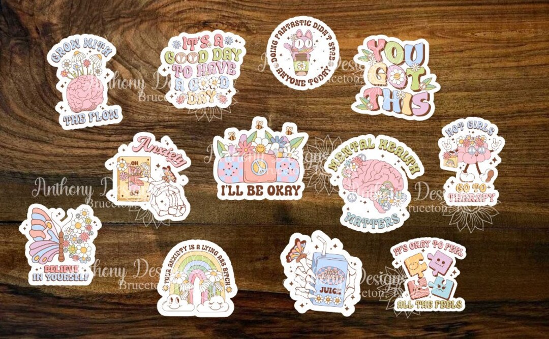 Mental Health Awareness Vinyl Stickers - Etsy