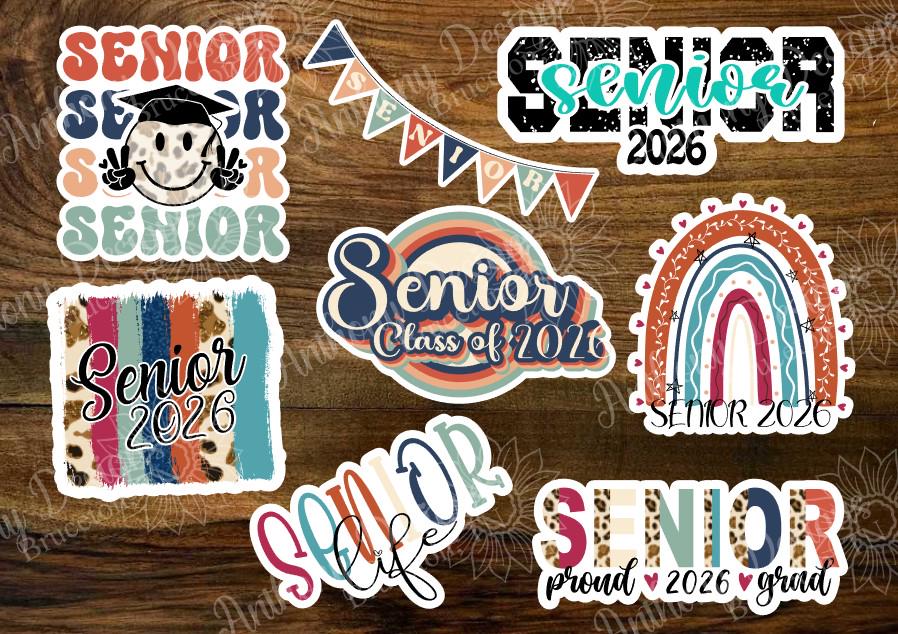 Senior stickers Class of 2026 set2