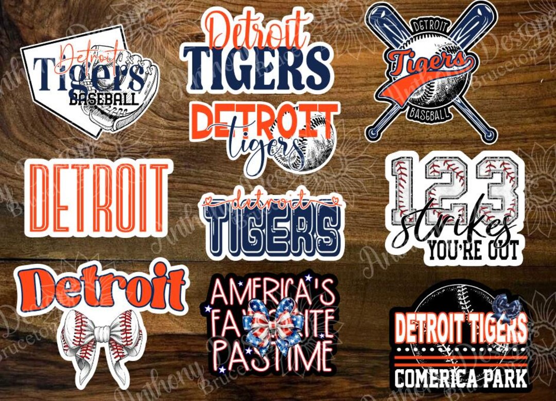 Detroit Baseball Vinyl Stickers You Receive All Stickers in Listing ...