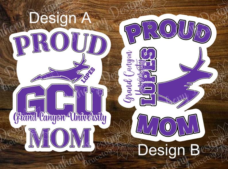 Personalized College Proud Mom -choose Style- Vinyl Stickers