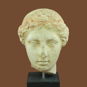 Aphrodite statue head, plaster casting Aphrodite goddess Greek mythology history, greek artwork art home decor