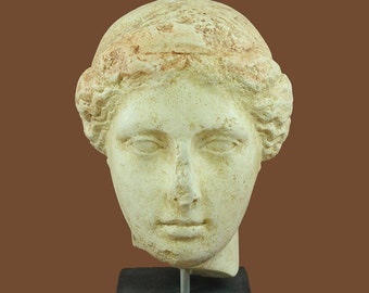 Aphrodite statue head, plaster casting Aphrodite goddess Greek mythology history, greek artwork art home decor