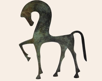 Dancing horse greek bronze statue, animal statue museum replica solid bronze home decor statue greek art