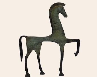 Bronze horse greek statue, dancing horse statue museum replica solid bronze home decor statue greek art