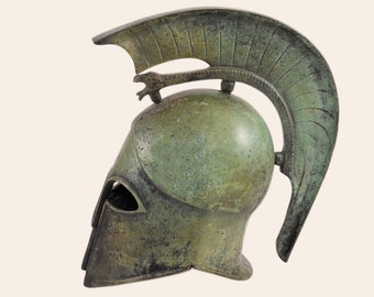 ギリシャのコリント式兜：青銅粉末彫刻、古代の鎧のレプリカ - Etsy 日本