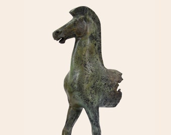 馬の彫刻古代ギリシャのブロンズ像、馬の像の博物館のレプリカの
