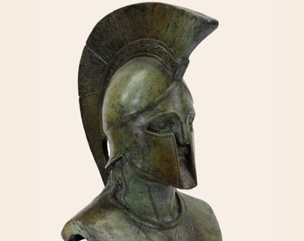 レオニダス スパルタ像、伝説 300 ギリシャ王レオニダス像、ソリッドブロンズ伝説像、ギリシャ美術戦争家の装飾
