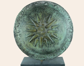 稀少 銀製ギリシャ盾 古代ギリシャの盾 古代ギリシャの戦士 本物保证2.5kg 古代盾 ギリシャ戦士ホプロン フクロウの知恵の象徴 ギリシャブロンズ