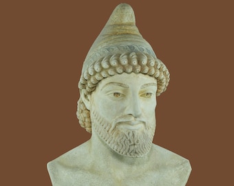 Odysseus Bust Homer Epic Poem Odyssey Hero Greek King of Ithaca Plaster Sculpture Odysseus Statue Museum Replica Greek Mythology