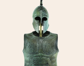スパルタ コリント式胸甲 ヘルメット付き 古代ギリシャ戦士 ブロンズ