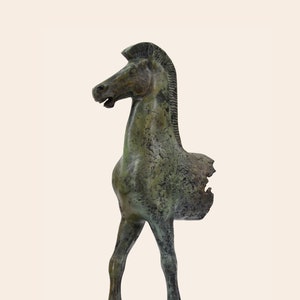 Horse sculpture ancient Greek bronze statue, horse statue museum replica solid bronze home decor statue, Acropolis museum