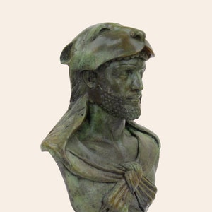 Hercules bust statue, greek art demigod hero statue Heracles greek mythology bronze casting solid bronze statue modern