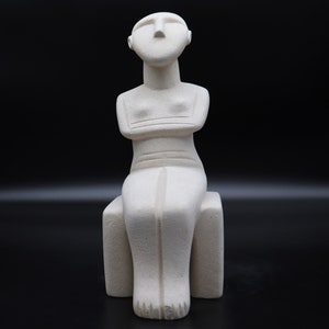 Cycladic figurine, Ancient greek art, Seated Idol, Cycladic sculpture, Greek gifts, Cycladic Figurines, Museum replica, Cycladic art