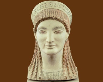 アルカイック コレ 古代ギリシャ博物館の複製 手作りの彫像 胸像
